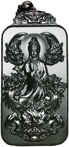 URED الطبيعية Hetian اليشم قلادة قلادة قوانيين بوذا السلام مشبك تصميم الأخضر Hetian اليشم قلادة الصينية فنغ شوي حظا سعيدا تميمة شفاء الثروة زوجين قلادة الزفاف هدية عيد ميلاد in Kuwait