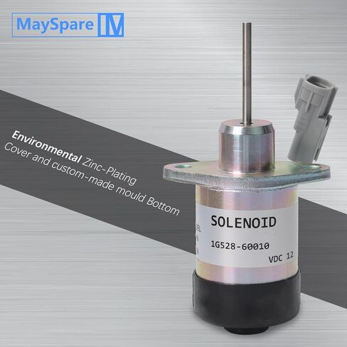 Fuel Shut off Solenoid 1G528-60010 1G939-60010 PS45CZ290 PS45CZ250 25-38773-00 Compatible with Kubota Engine V2203 V2607 V3300 V3307 V3800 V3800DI D1503 in Saudi Arabia