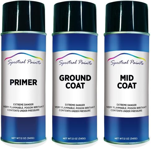 Spectral Paints Compatible/Replacement for Lincoln F6 Ceramic White Pearl - Aerosol Ground, Mid & Clear Spray Paint in Saudi Arabia