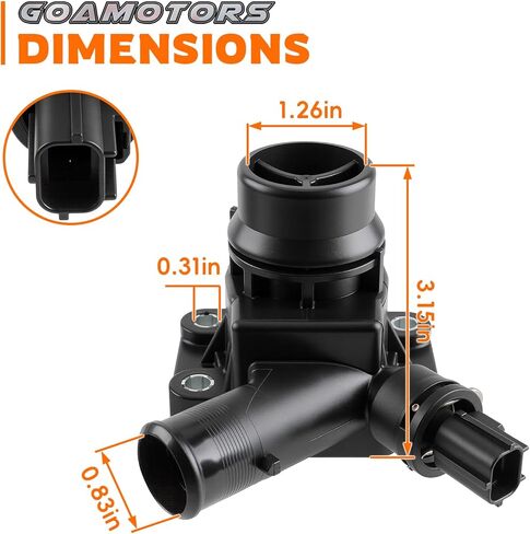 LR006071 مجموعة مبيت منظم حرارة سائل تبريد المحرك متوافقة مع فولفو XC60 S60 V60 S80 V70 XC70 XC90 مع Land Rover LR2، استبدل 30774489، 31355151، LR006071 in Saudi Arabia
