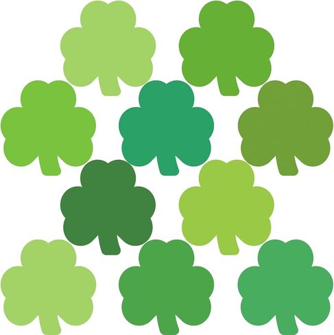 Treasure Cove Shamrock Cutouts St. Patrick's Day Cutout Paper Clover Cut Outs Green Shamrock Bulletin Board Cardstock St. Patrick's Day Decor for Office Home School Party Supplies 45 Pcs in Saudi Arabia