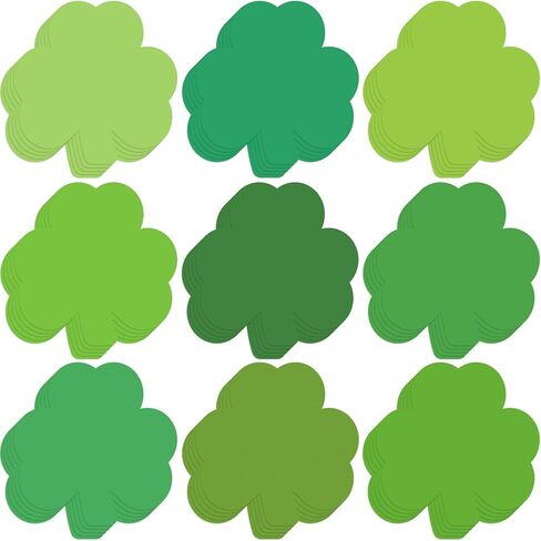 Treasure Cove Shamrock Cutouts St. Patrick's Day Cutout Paper Clover Cut Outs Green Shamrock Bulletin Board Cardstock St. Patrick's Day Decor for Office Home School Party Supplies 45 Pcs in Saudi Arabia