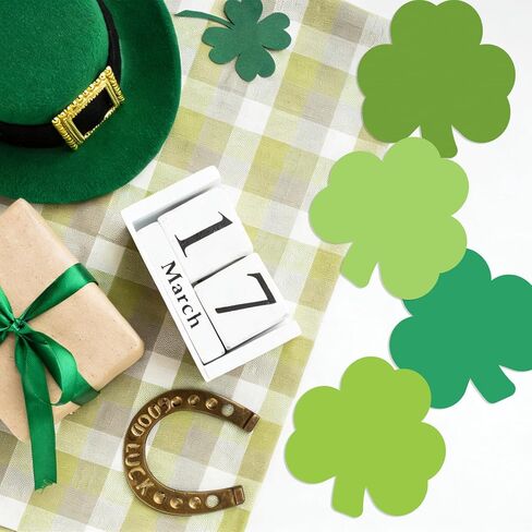 Treasure Cove Shamrock Cutouts St. Patrick's Day Cutout Paper Clover Cut Outs Green Shamrock Bulletin Board Cardstock St. Patrick's Day Decor for Office Home School Party Supplies 45 Pcs in Saudi Arabia
