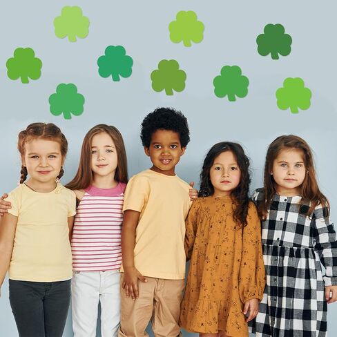 Treasure Cove Shamrock Cutouts St. Patrick's Day Cutout Paper Clover Cut Outs Green Shamrock Bulletin Board Cardstock St. Patrick's Day Decor for Office Home School Party Supplies 45 Pcs in Saudi Arabia