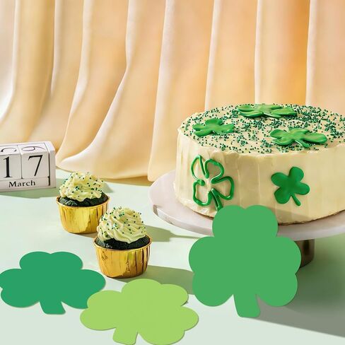Treasure Cove Shamrock Cutouts St. Patrick's Day Cutout Paper Clover Cut Outs Green Shamrock Bulletin Board Cardstock St. Patrick's Day Decor for Office Home School Party Supplies 45 Pcs in Saudi Arabia