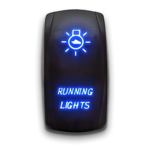 Running Lights - Blue - STARK 5-PIN Laser Etched LED Rocker Switch Dual Light - 20A 12V ON/Off in Saudi Arabia