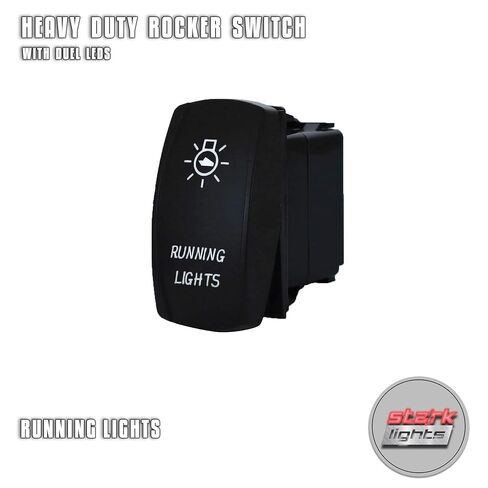 Running Lights - Blue - STARK 5-PIN Laser Etched LED Rocker Switch Dual Light - 20A 12V ON/Off in Saudi Arabia