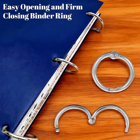 100PCS Binder Rings 1/2 Inch, Small Loose Leaf Book Rings, Metal Keyring Ring for Index Cards, Book Binding Ring Clip for Office, School Classroom Materials - Sliver in Saudi Arabia