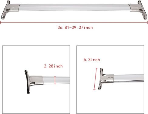ALEGE 165LBS ​​حامل أمتعة على السقف بقضبان متقاطعة باللون الفضي لسيارة Buick Enclave 2009-2016،2 × قضبان متقاطعة لرف السقف، تناسب نماذج القضبان الجانبية فقط in Saudi Arabia