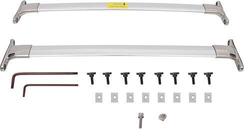 ALEGE 165LBS ​​حامل أمتعة على السقف بقضبان متقاطعة باللون الفضي لسيارة Buick Enclave 2009-2016،2 × قضبان متقاطعة لرف السقف، تناسب نماذج القضبان الجانبية فقط in Saudi Arabia