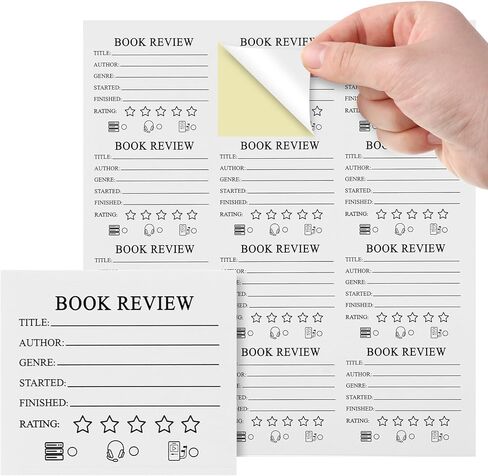 504 Sheets Book Review Stickers for Readers Book Lovers Gift Self-Stick Reading Journals Reading Bookmark Stickers Sticky Notes Bookish Labels Review Tracker Log Reader Gifts in Saudi Arabia