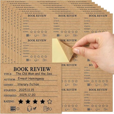 504 Sheets Book Review Stickers for Readers Book Lovers Gift Self-Stick Reading Journals Reading Bookmark Stickers Sticky Notes Bookish Labels Review Tracker Log Reader Gifts in Saudi Arabia