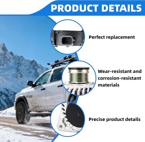 23100-6CA0A Alternator Compatible with 2019-2022 Nissan Altima, Automotive Replacement Alternators 11893, A005TE0381ZX, 231006CA0A, 120A 12V 6-Groove Pulley in Kuwait