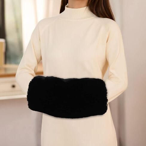 BESPORTBLE Unisex Faux Fur Hand Muff Winter Warm Arm and Hand Warmer Plush Muffler Thickened Comfortable Warm Winter for Women Girls Men Cold Weather in Saudi Arabia