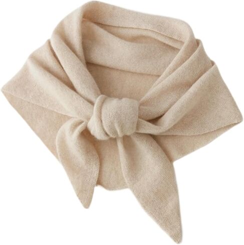 Knit Cashmere Triangle Scarf for Women Knitted Head Scarf Y2k Neckerchief Old Money Aesthetic Accessories (Khaki) in Saudi Arabia