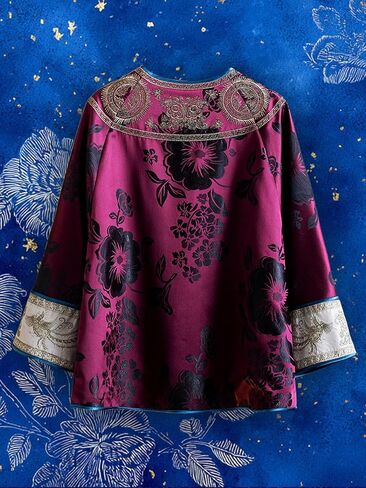 HangErFeng Women's Silk Jacquard Embroidered Chinese Jacket 343 in Kuwait