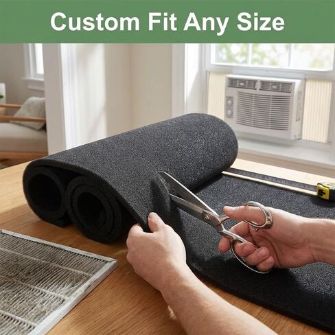 Air Filter Foam Sheet Material Replacement,Universal Filter Foam for UNI 12" x 24" x 3/8"40PPI,Reusable Air Filter for Cutting and Fitting Purifier,Aquarium, Fish Tank, Air Conditioner in Kuwait