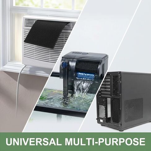 Air Filter Foam Sheet Material Replacement,Universal Filter Foam for UNI 12" x 24" x 3/8"40PPI,Reusable Air Filter for Cutting and Fitting Purifier,Aquarium, Fish Tank, Air Conditioner in Kuwait