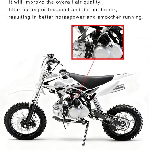 4 قطع طقم فلتر هواء 38 ملم مع 4 فلاتر وقود، فلتر مدخل هواء للمكربنات العالمية، يناسب محركات 50 سي سي إلى 150 سي سي in Kuwait