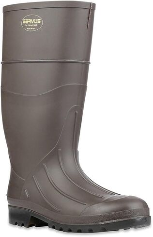 Servus 15" PVC Polyblend Soft Toe Men's Work Boots, Brown (size 9) in Saudi Arabia