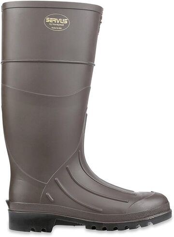 Servus 15" PVC Polyblend Soft Toe Men's Work Boots, Brown (size 9) in Saudi Arabia