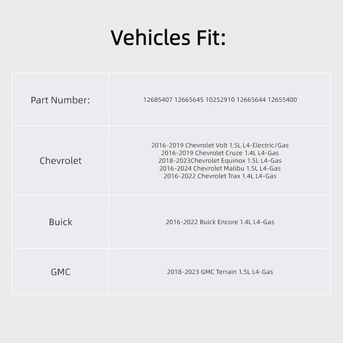 صمام PCV يستبدل 12685407 12665644 متوافق مع Chevy Cruze Malibu Equinox Trax Volt 1.5L، Buick Encore، GMC Terrain 2016-2025 تهوية علبة المرافق الإيجابية in Kuwait