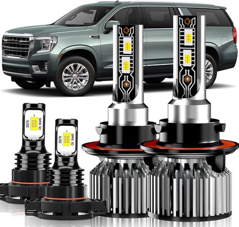 Upgraded Light Bulbs Kit Compatible For 2005-2020 Ford F250 F350 F450 F550 Super Duty, 600% Brightness 6500K White Plug-and-Play Super Bright Lights Bulbs - 6Pack in Saudi Arabia