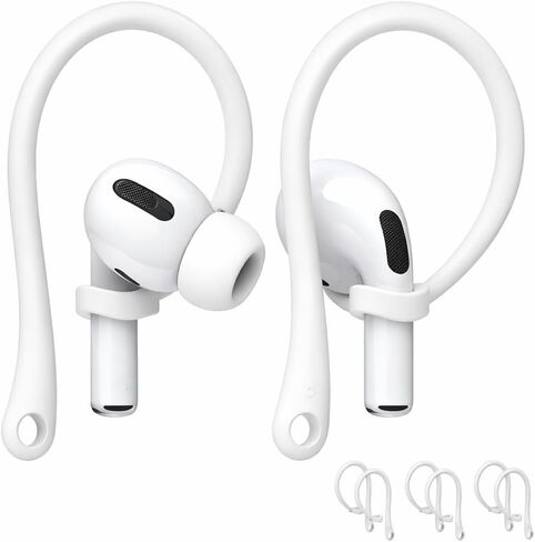 Mizi [4 Pair] AirPods Pro 2nd Generation 2022/2023 Release Ear Hooks Covers [Added Storage Pouch] Anti Slip Grip [Not Fit in The Charging Case] - White in Saudi Arabia