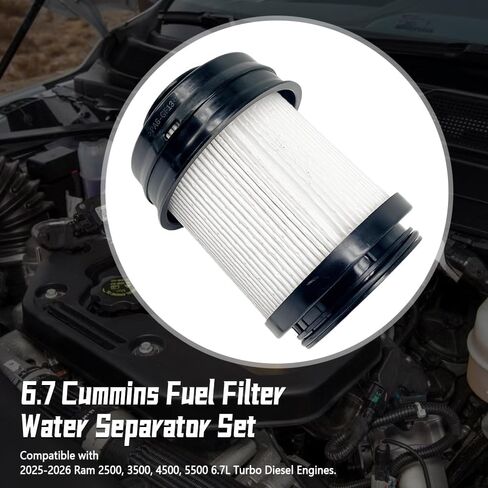 فلتر الوقود مناسب لمحركات دودج رام 2500 3500 4500 5500 2025 6.7L محركات توربو الديزل، مجموعة فاصل المياه استبدال 68677800AA in Kuwait