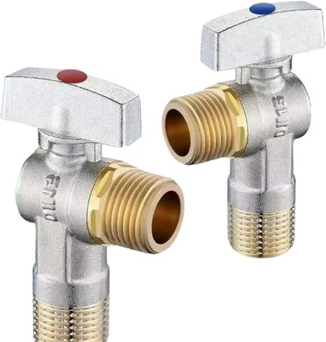 Hot and Cold Water Large Flow Water Stop Valve Brass G1/2" Inlet Ball Valves with Handle Angle Valve Water Pressure Regulator in Saudi Arabia