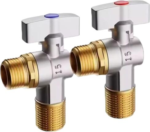 Hot and Cold Water Large Flow Water Stop Valve Brass G1/2" Inlet Ball Valves with Handle Angle Valve Water Pressure Regulator in Saudi Arabia