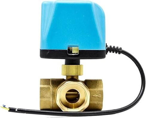 1/2 "3/4" 1 "2" صمام كروي مزود بمحرك ثلاثي الاتجاه 220 فولت 12 فولت 24 فولت 2 سلك صمام كروي كهربائي نحاسي (1-1/4 بوصة، 24VDC_مفتوح بشكل طبيعي) in Saudi Arabia
