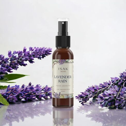 ISAK Lavender Rain Air Freshener Room Spray for Home Spray for Good Smell of Fresh Lavender Farms & Morning Rains, Enhance Mood, Scented Air Freshener used on Curtains, Cushions, Fabric Wall - 50 ml in Saudi Arabia