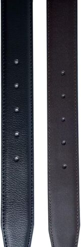 حزام فستان من الجلد الطبيعي ذو وجهين للرجال من Umo Lorenzo مع إبزيم دوار - أحزمة ذات وجهين للرجال، عبوة واحدة وعبوتين in Kuwait