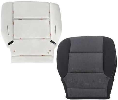 غطاء مقعد قماش بديل للسائق أو الركاب من GXARTS وسادة إسفنجية سوداء وسفلية تناسب Chevy Silverado 1500 2500 3500 Tahoe Suburban وGMC Sierra 1500 2500 HD 3500 HD Yukon 2014-2019 in Saudi Arabia
