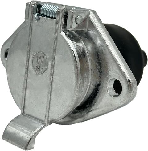 MIOKCALE Heavy Duty 7 Pin Round Trailer Connector - 7 Way Trailer Plug - Semi Trailer Plug in Kuwait