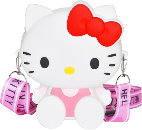حقيبة يد Kawaii Crossbody مع حزام كتف قابل للتعديل، سحاب لطيف صغير أنيمي عملة محفظة محفظة حقيبة الكتف عملة الحقيبة الملحقات حقيبة المال لهدايا عيد الميلاد - الوردي in Saudi Arabia
