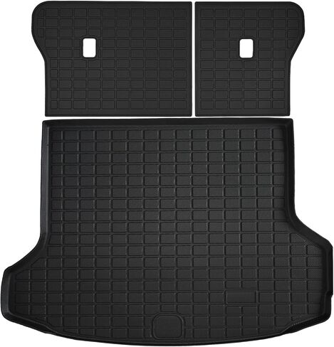 Marretoo for Genesis GV70 Cargo Mat 2025 2024 2023 2022 for Genesis GV70 Accessories Cargo Liner Seat Backrest 2 in 1 Mat All Weather TPE Black Trunk Cargo Liner لملحقات Genesis GV70 in Kuwait