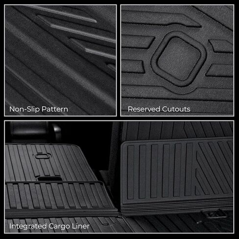 Cargo Mat for Jeep Grand Cherokee 2011-2022 (Not for WL), Full Coverage All Weather TPE Protector Cargo Mat with Backrest Mat Trunk Mat Cargo Liner for Jeep Grand Cherokee Accessories in Kuwait