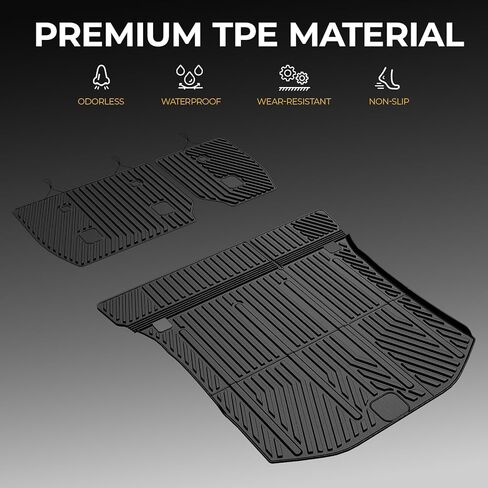 Cargo Mat for Jeep Grand Cherokee 2011-2022 (Not for WL), Full Coverage All Weather TPE Protector Cargo Mat with Backrest Mat Trunk Mat Cargo Liner for Jeep Grand Cherokee Accessories in Kuwait
