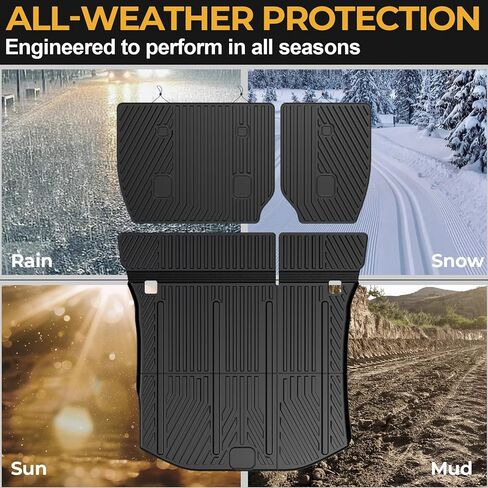 Cargo Mat for Jeep Grand Cherokee 2011-2022 (Not for WL), Full Coverage All Weather TPE Protector Cargo Mat with Backrest Mat Trunk Mat Cargo Liner for Jeep Grand Cherokee Accessories in Kuwait