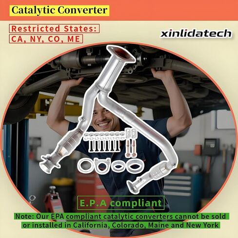 Catalytic Converter Compatible with Chevy Avalanche Silverado Suburban Tahoe 2007 2008 Sierra 1500 Yukon Yukon XL 1500 4.3L 4.8L 5.3L 6.0L Replaces 50469 (EPA Compliant) in Kuwait