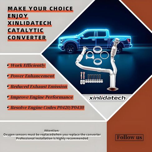 Catalytic Converter Compatible with Chevy Avalanche Silverado Suburban Tahoe 2007 2008 Sierra 1500 Yukon Yukon XL 1500 4.3L 4.8L 5.3L 6.0L Replaces 50469 (EPA Compliant) in Kuwait