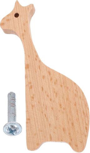 TOYANDONA Giraffe Solid Beech Wood Drawer Pulls Cabinet Knobs Wardrobe Handles for ’ Room Furniture with Screws Decorative Animal Door Pulls in Saudi Arabia