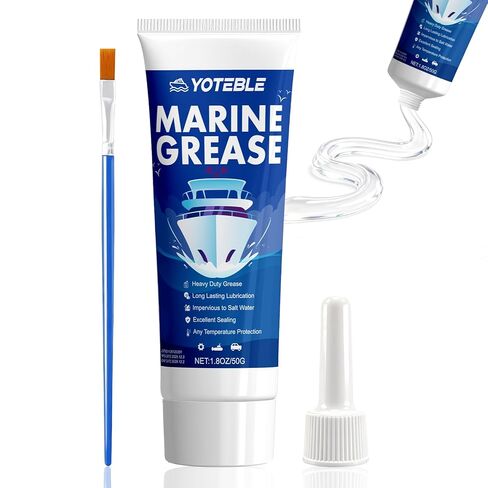 Marine Grease Tube, Marine Wheel Bearing Grease, Waterproof Marine-Grade Protection Durability, Extreme Pressure Protection, Multi-Purpose for Steering Cables, Throttle and Shift Cables, 50g in Kuwait