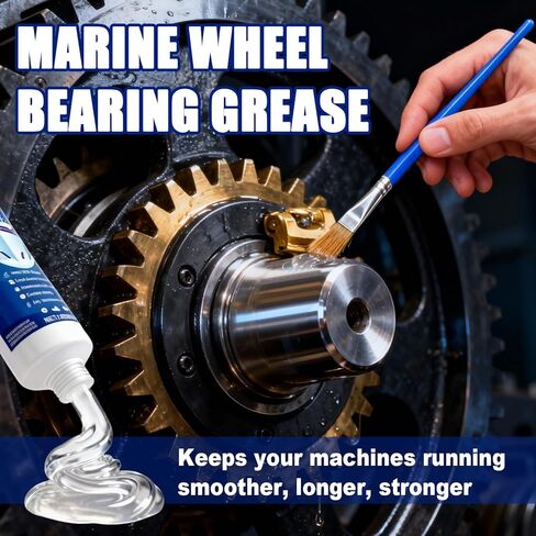 Marine Grease Tube, Marine Wheel Bearing Grease, Waterproof Marine-Grade Protection Durability, Extreme Pressure Protection, Multi-Purpose for Steering Cables, Throttle and Shift Cables, 50g in Kuwait