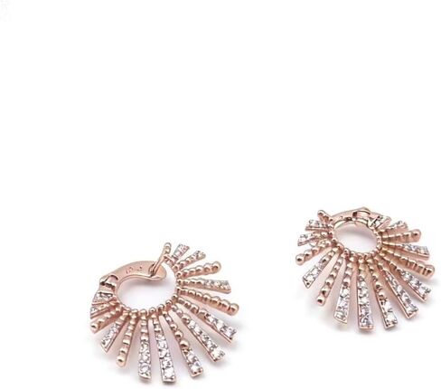 Sunburst Hoop Earrings for women Hypoallergenic earrings for women Sparkling Zircon Cluster Huggie Earrings in Saudi Arabia