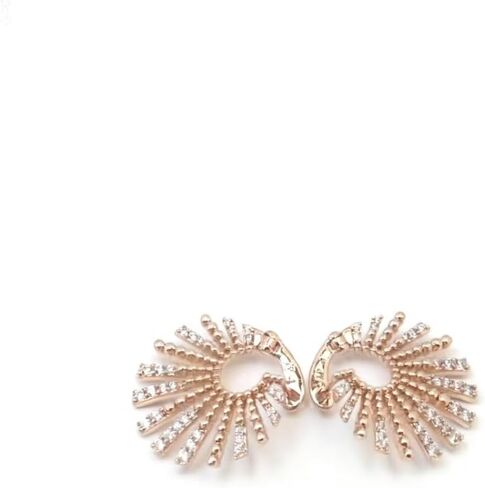 Sunburst Hoop Earrings for women Hypoallergenic earrings for women Sparkling Zircon Cluster Huggie Earrings in Saudi Arabia