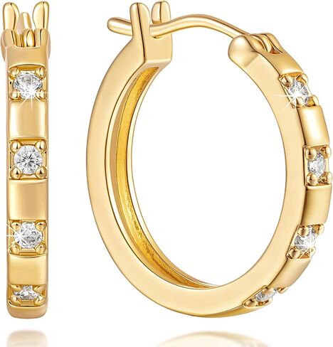 Gold Hoop Earrings for Women 14K Gold Earrings for Women Gold Hoop Earrings Classic Lightweight Hoop Earrings Comfortable Clasp for Daily Wear Hoops Earring for Women 20mm in Saudi Arabia