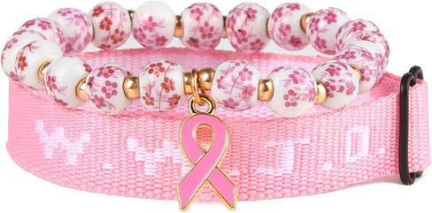 Fulbelle WWJD Bracelet Set for Women Christian Faith Ceramic Beaded Stretch with Adjustable Band Daily Gift in Saudi Arabia